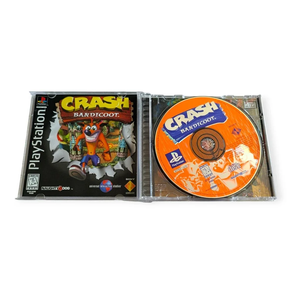 Sony PlayStation 1 Crash Bandicoot Video Game PS1 Black Label 1996 NTSC-U/C CIB